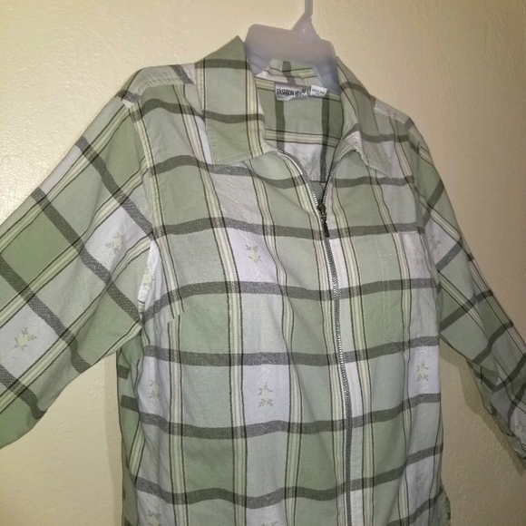 FASHION BUG 100% Cotton Zippered Top Size 18/20W - Picture 2 of 5